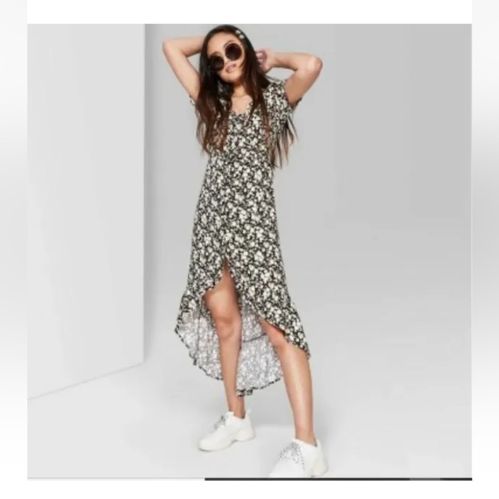 Wild Fable High Low Button Front Dress